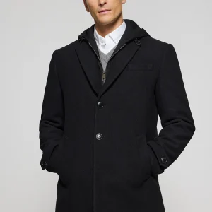 Abrigo Claude negro con detalles Polo Club